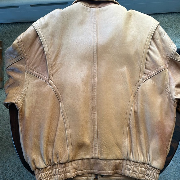 Vintage Tannery West Super Soft Men's Tan Leather Jacket - Picture 2 of 10